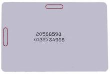 Shipped in packages of 10. D8239-10 Wiegand Proximity Card Randomly-coded proximity card with label identifying Wiegand Hex Code for administration.