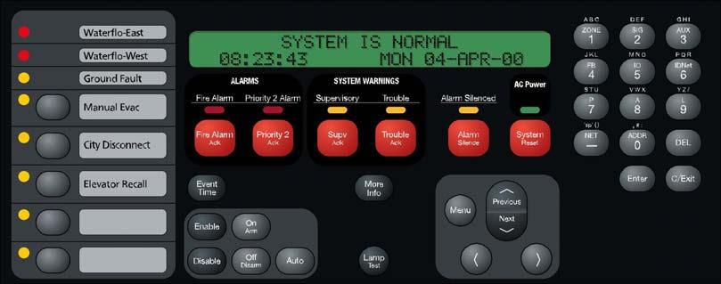 Chapter 2 Installing 4100ES FACP Components Introduction to FACPs (continued) Operator Interface Shown below are the two operator interfaces which are available with the 4100ES.