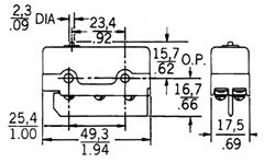BASIC SWITCHES BA/BE/BZ Series Basic Switches (Continued) Overtravel roller plunger, perpendicular DT Series Basic Switch DT Series Standard Basic Switches consist of two independent single-pole