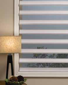 LUXAFLEX Pirouette SHADINGS VANE SIZE Pirouette Shadings offer inspiring views and provide comforting privacy to