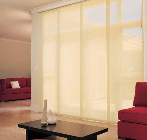 LUXAFLEX LUXAFLEX PANEL GLIDE LUXAFLEX VERTICAL BLINDS LUXAFLEX Panel Glide is comprised of a series of