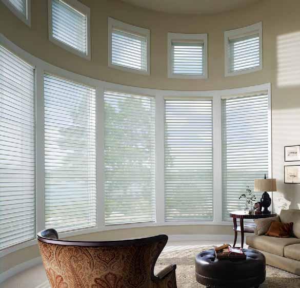 LUXAFLEX SILHOUETTE Shadings COORDINATE WITH LUXAFLEX LUMINETTE PRIVACY SHEERS FOR THE ENTIRE HOUSE SOLUTION SIGNATURE S VANE SUSPENDED BETWEEN TWO