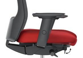 Seat depth adjustment: ensures the right thigh support