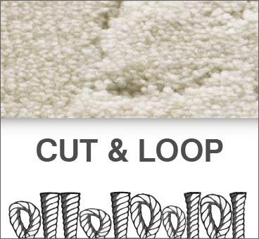 Cut & loop carpets Straight and looped fibres combine with some loops being cut to create cut and loop carpets.