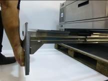 Figure 4: Lockable Castor If the Adande drawer is mounted on two rollers at the rear and rubber feet at the front, then to move the drawer either lift the front as