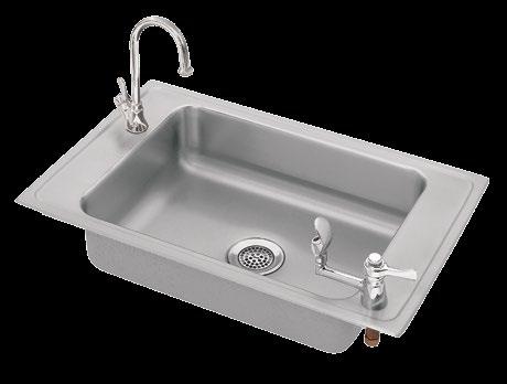 Watertight fittings along with sound deadening underneath keep this unit mounted securely on any counter-top.