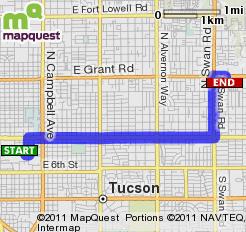 DIRECTIONS TO YOUR NEAREST BED BATH & BEYOND Start University of Arizona Destination Bed Bath & Beyond 4811 East Grant Road Tucson, AZ 85712 (520) 323-9790 # Maneuver 1 Estimated Total Driving Time: