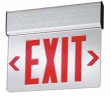 EXIT SIGNS EDG Surface-Mount Edge-Lit Suitable for applications requiring attractive edge-lit exit signage, universal installation and low energy consumption.