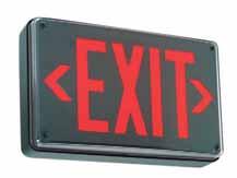 EXIT SIGNS LV Extreme All-Conditions Ideal for high-abuse, cold weather (down to -40 C with CW option) and wet location applications such as schools, security areas/prisons and parking garages.