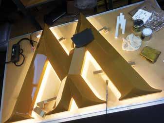 industry. The letters were painted in 2-pac and were then given a final finish of gold leaf.