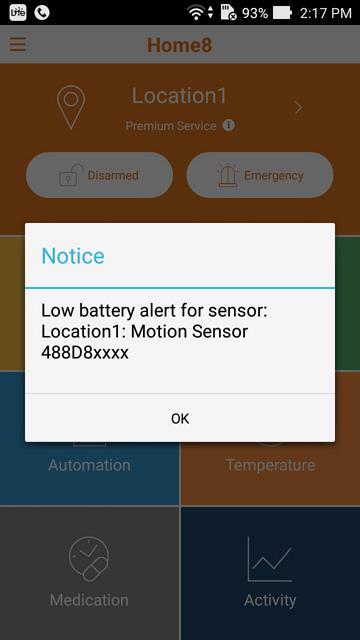 4.3 Low battery alert This sensor can automatically detect current battery status, and report low battery when battery level is too low.