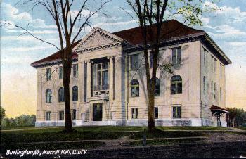 Changes in the what, why, where Some buildings, such as Morrill Hall have more trees now than then. Two elms are shown in front of the undated postcard view.