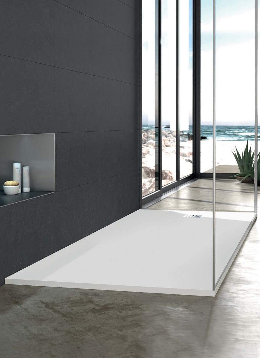 new blu stone shower base Precision engineered with a super slim 1¼" threshold, the new ultra-low shower receptor is made from Blu Bathworks signature eco-friendly blu stone material.