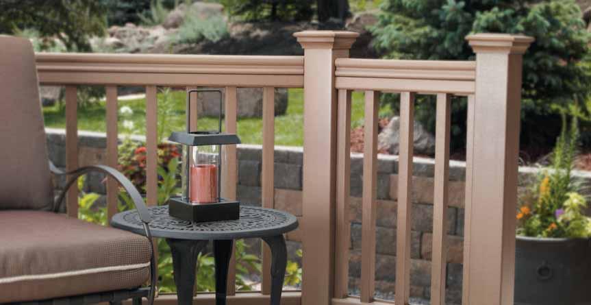 Whether you want to see more of your deck s vista or just keep an eye on the kids BuilderRail's simple, strong, hammered balusters offer a crisp, clean, wide-eyed window on your world.