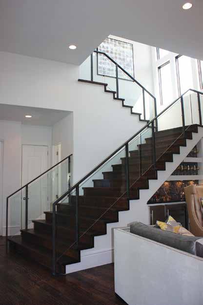 RAILINGS Custom railings throughout a home establish an integrated and unique design