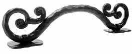 Package includes faux finished wrought iron pull handles, a single or