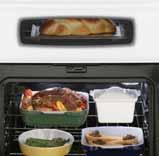 The optional half-rack provides more usable space for cooking flexibility and convenience.