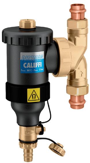 DIRTMAG dirt separator with magnet, adjustable for vertical or horizontal pipe Copyright 206 Caleffi NA0322.02 www.caleffi.