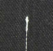 prevention type] Only 4 mm long thread is left on the material at the end of sewing.