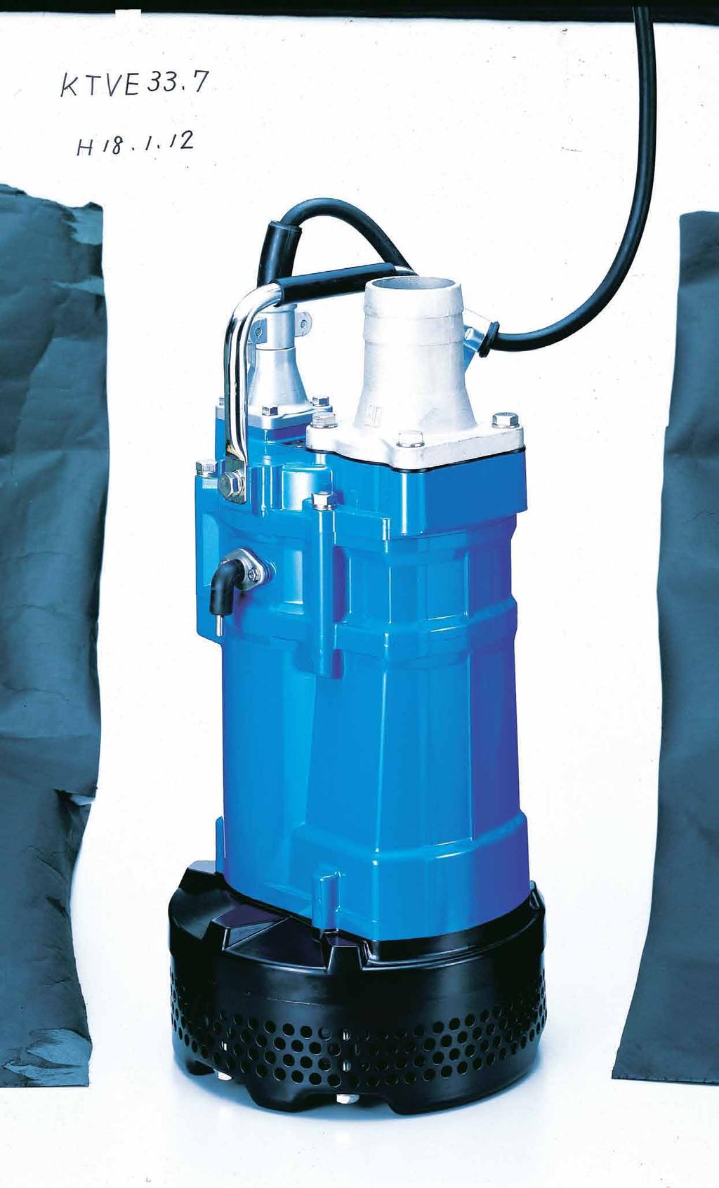 Top Discharge, Side Flow Design This design assures efficient motor cooling even if the pump runs with its motor exposed to air, and also allows the overall diameter of the pump to be reduced for