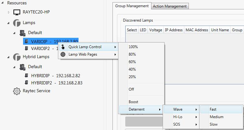 The quick lamp control commands are identical to the quick group control commands.