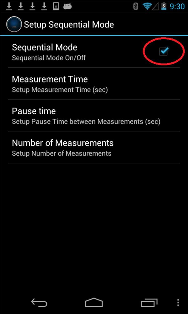 Each event in the sequence has the same measurement time (capture time), and each pause before the next event is the same.