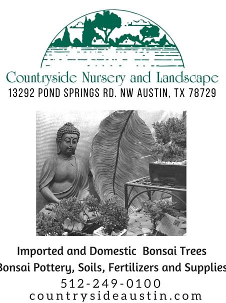 Trees Bonsai Pottery, Soils and supplies Classes & Seminars Open Tuesday Through