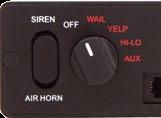 dash mount siren controllers 8-82104 Dash mount controller Rotary tone selector Volume control Momentary siren