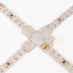 8cm) Snap & Light X-Connectors Snap & Light X-Connectors join and conduct power to four sections of of white or RGB Soft Strip in an X-shape. 1.85" (4.