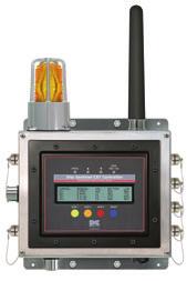 Display indications include field device location, alarm status, channel, gas reading, battery life & link signal strength.