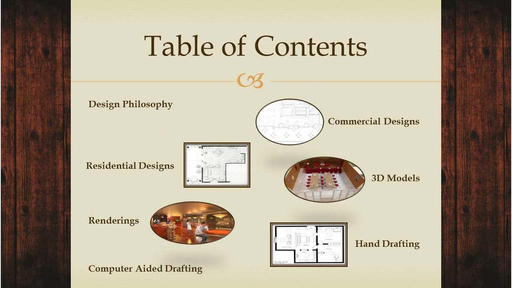 Table of Contents Design Philosophy Commercial Designs.