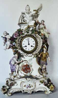 Jovita Žeimytė XVIII XX a. I pusės porceliano paveldas Lietuvoje [189]. Muziejuose yra keletas pastatomų figūrinių bei nešiojamų žvakidžių [190]. Laikrodžiai. Nuo XVIII a.