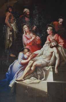 Antrasis ciklo paveikslas Ėmimas nuo kryžiaus, palyginti su kitais, atrodo akademiškiau, tapytojas veikiausiai siekė gana tiksliai pakartoti populiarią baroko meistro Peterio Paulo Rubenso šio