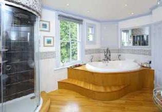 picture rail, original ceiling coving, spot lights and a radiator. Luxury Bathroom 3.28 x 3.
