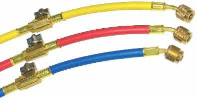 Premium Refrigerant Charging/Vacuum Hoses Features All assemblies and components made in USA Quality brass fittings to ensure longer life and safety GY5 refrigerant hose, manufactured by Goodyear