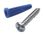 Head Sheet Metal Screws 100 with 10-12 x 1" Blue Plastic Conical Anchors and 1/4" x 4" Masonry Drill Bit N7111C 14 x 1" Combination (Phillips/Slotted) Pan Head Sheet Metal Screws 100 with 14 x 1"