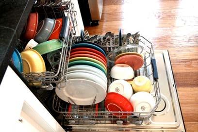 Place dishwasher detergent or pods ONLY in the dishwasher door. Never use dishwashing liquid soap or laundry detergent. Close the door to the dishwasher firmly until it clicks.