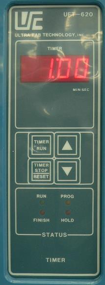 4 UFT 620 Timer Present Time display Timer Run Start or Restart the timer. Timer Stop/Reset Stop and Reset the timer, entering the program mode.