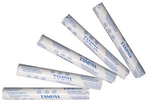 4 Box 250 1 250 Case 48 12 Tampax Vended Tampons Regular absorbency cardboard applicator tampon Individually wrapped and in vend-style tube Tampax Tampons are made from a blend of cotton and rayon, a