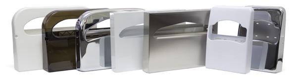 Toilet Seat Cover Dispensers HG-1-2 HG-1S TSC-1 45C HG-2 HG-2C Dispenser, White, Capacity: 2 sleeves of 250ct, half-fold, must be purchased in pairs Dispenser, Smoke Capacity: 2 sleeves of 250ct,