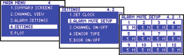 Select Set Clock from the menu and press the key to confirm. The Set Clock screen allows the user to change the time and date settings of the unit.