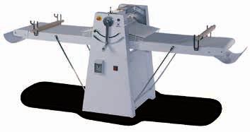 mm) may be adjusted depending on the thickness requested Working width: 500 mm Manual lever to invert cylinder rotation Flour container fixed on the top of the machine