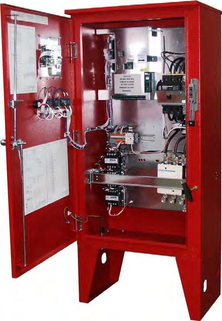 Fire Pump Controller For Electric Motor Driven Fire Pumps Across The Line Type Series MP300 Combined Manual and Automatic Metron Fire Pump Controllers conform to the latest requirements of Chapter