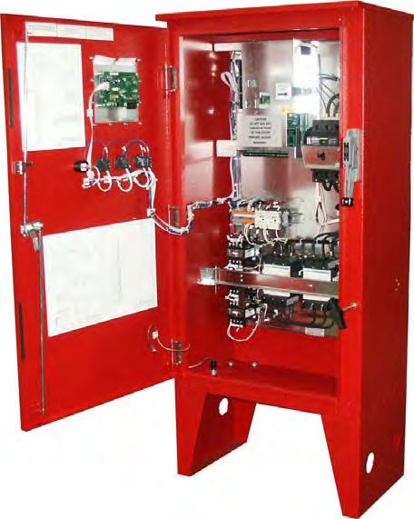 Fire Pump Controller For Electric Motor Driven Fire Pumps Wye Delta Reduced Current Types Series MP430 and Series MP435 Combined Manual and Automatic Metron Fire Pump Controllers conform to the