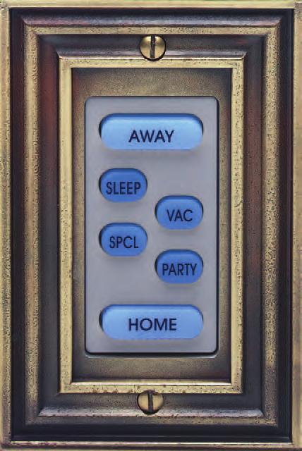 Custom laser engraved light switch keypads are also available to personalize scenes in rooms for a romantic evening or a social gathering.