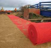 membrane is below. TERRAM Indicator Mesh is available up to 1.5m wide and in red, yellow or orange. Highly visible indication mesh. Manufactured from high density polyethylene.