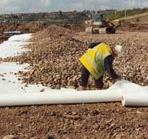 5 Sustained filtration The geotextile must provide sustained filtration whilst also separating the two layers i.e. the textile must allow the free passage of ground water yet limit the passage of soil particles.