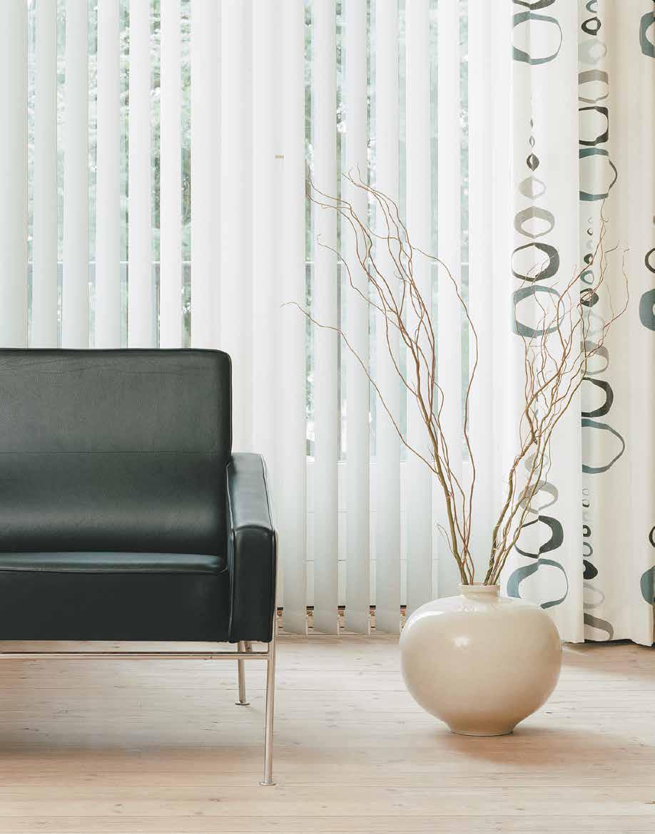 VERTICAL BLINDS ALUMINUM Stylish, timeless and practical Clean, modern and elegant Aluminum blinds give your living room, bedroom or office a clean and modern appearance.