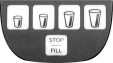 464 Portion Controls Hidden Program Switch 424 Portion Controls STOP FILL Hidden Program Switch Each cup size must be programmed separately.