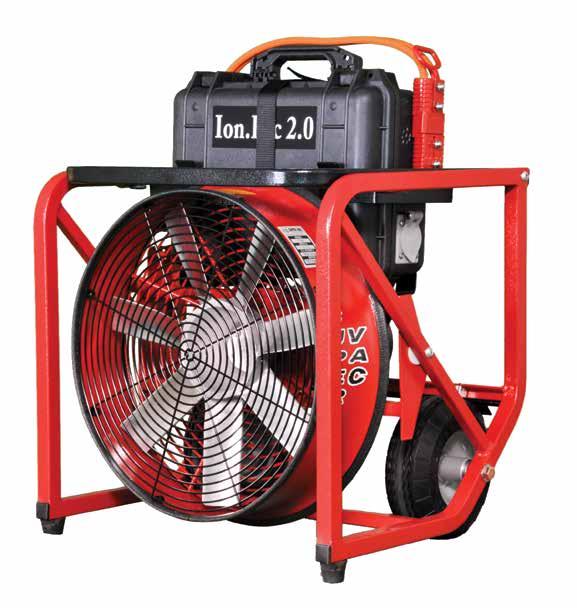 These powerful ventilators are designed to go places with two no-flat tires and handle, making them easy to move from scene to scene.